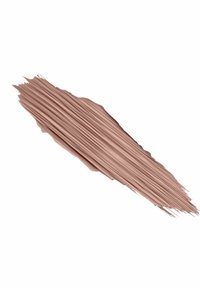 Ljus matt beige kosmetikswatch, jämn textur med subtila linjer och variationer i djupet, som illustrerar dess krämiga konsistens.