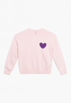 ONLY GIRLS, KOGLEVA HEART O NECK - Jersey de punto - pale lilac
