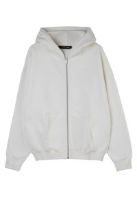 CLARITA OVERSIZED  - Mikina so zipsom - washed unbleached white gum