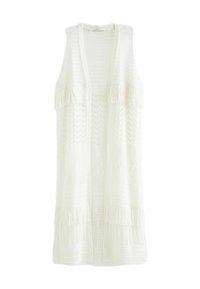 Next LONGLINE FRINGE - Cardigan - white