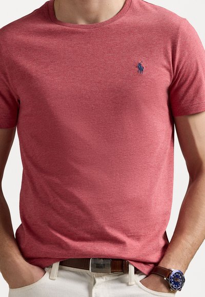 Polo Ralph Lauren CUSTOM SLIM FIT JERSEY CREWNECK T-SHIRT - Tricou basic - carnelian red heather