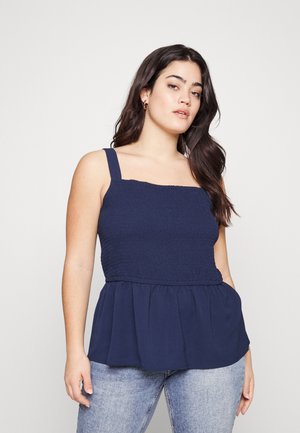 ONLY Curve ONCNOVA LUX STRAP ROCHELLE  - Μπλούζα - navy blazer