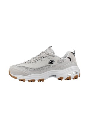 Skechers, D'LITES - Sneakers laag - natural leather/duraleather/silver mesh/black trim