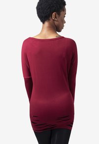 Urban Classics LADIES CUTTED VISCOSE L/S TEE - Topper langermet - burgundy