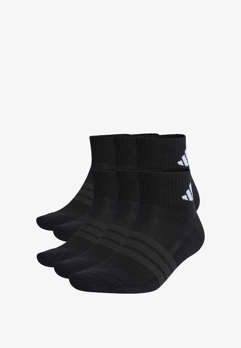 adidas Performance CUSHIONED ESSENTIALS ANKLE 6 PAIR PACK - Sportsstrømper - black/black/white