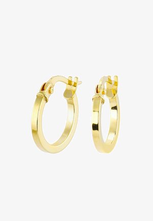 DIAMANT L'ÉTERNEL, PETITE SQUARE TUBED HOOP - Øreringe - yellow gold-coloured