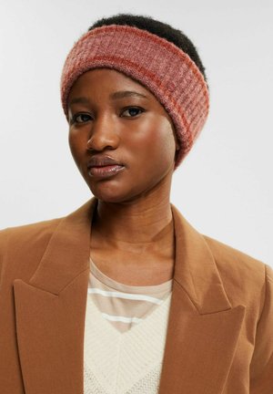 MIT KONTRASTSTREIFEN - Ear warmers - terracotta