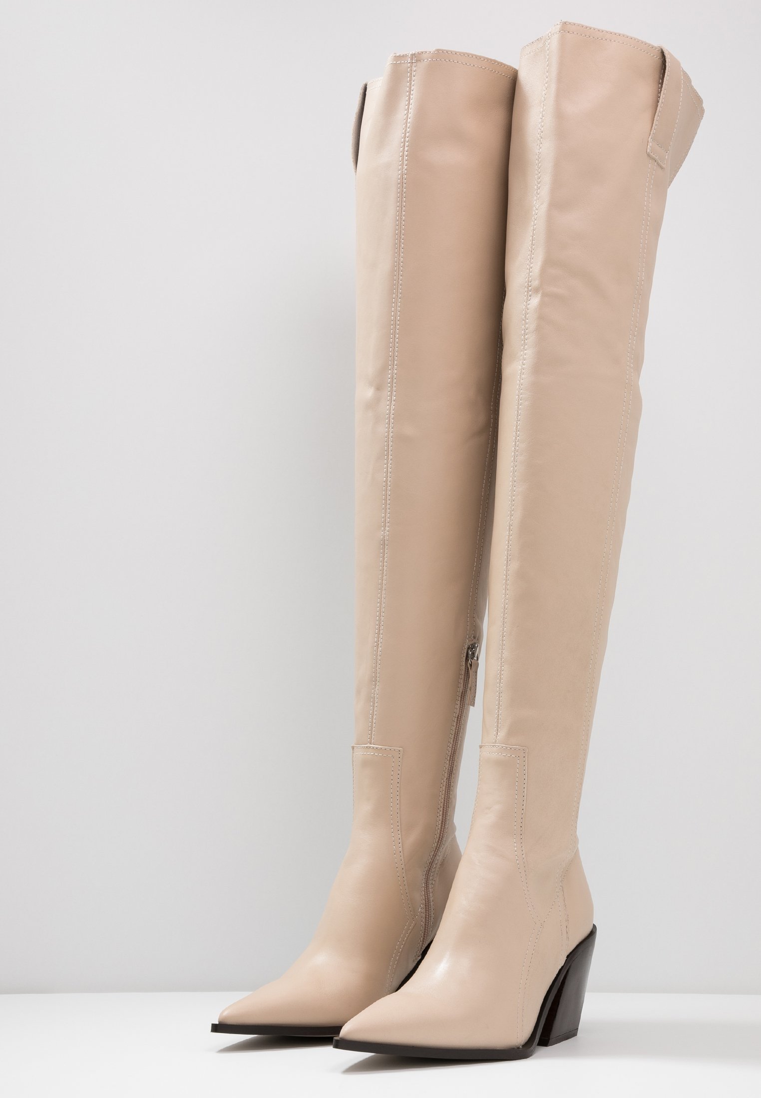 Topshop BRAVE WESTERN Overknee laarzen ecru Zalando.nl Topshop BRAVE WESTERN Overknee laarzen tan Zalando.nl