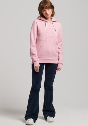 Superdry VINTAGE LOGO EMBOSSED - Sweat à capuche - cameo pink