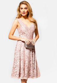 HotSquash - FLORAL  - Cocktailjurk - light pink Miniatuurafbeelding 1