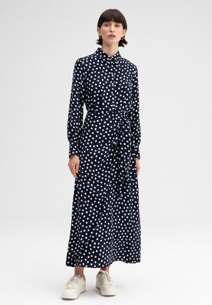 SPOTTY BELTED - Maxi aty - dark blue