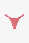 GINGHAM BIKINI BOTTOMS WITH GATHERING - Bas de bikini - red