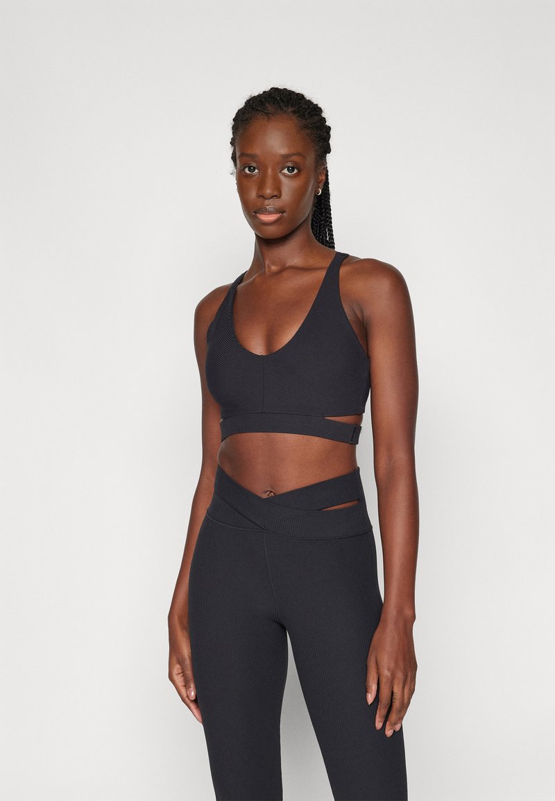 Nike Performance - ZENVY BRA - Light support sports bra - black, Enlarge