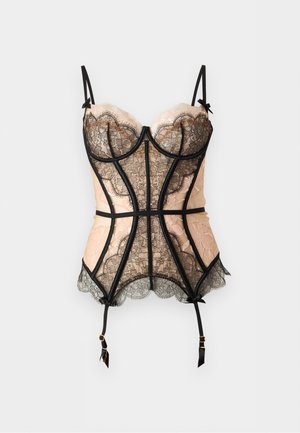 Agent Provocateur, VITORIA BASQUE - Korzet - black/blush