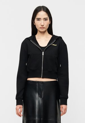 SUN GLOW HOODED - Mikina so zipsom - black