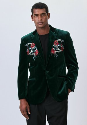 REGULAR FIT - EMBROIDERED - Sakko - green