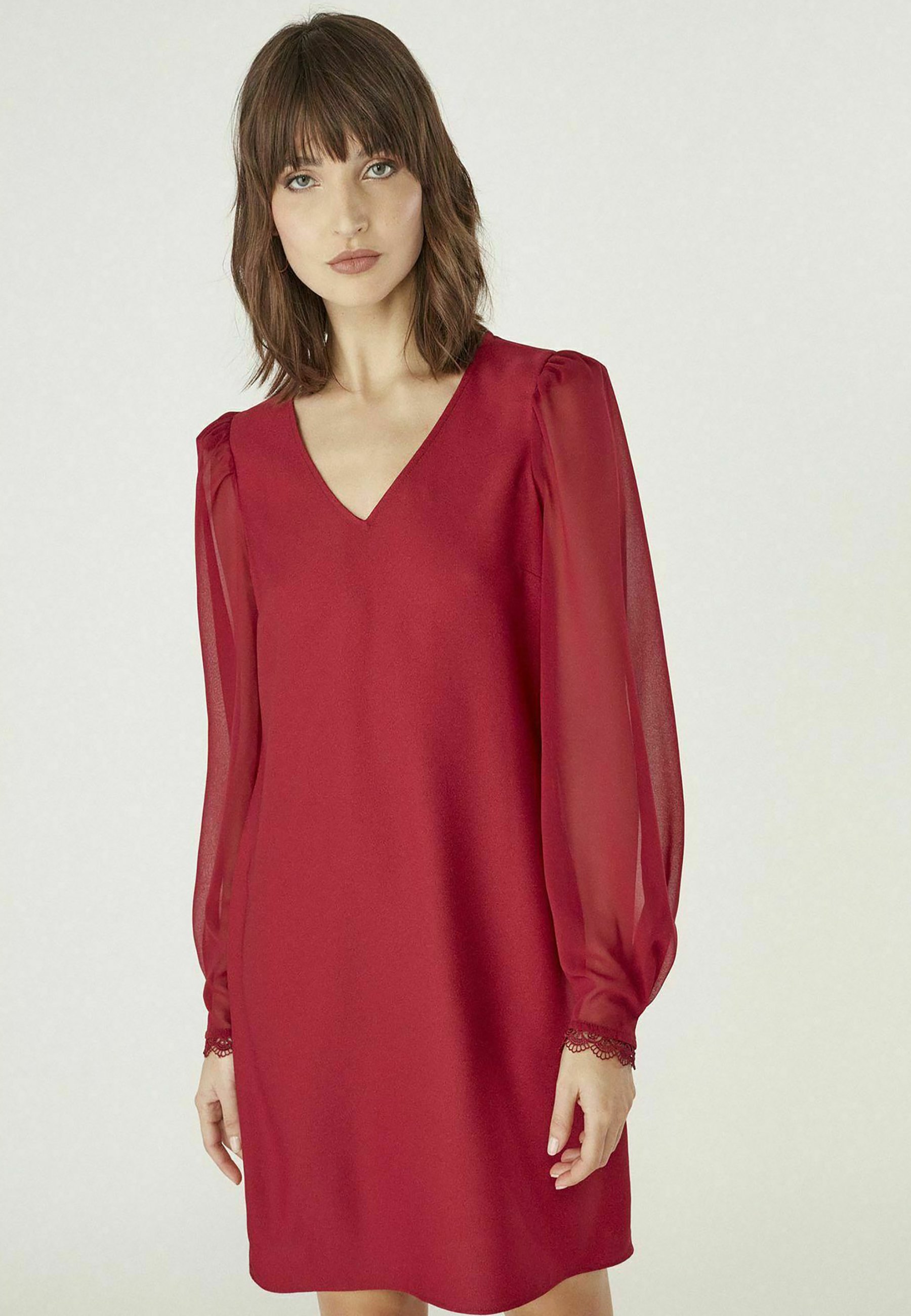 Robe Zaftique Dentelle Divine Grenat - Taille Plus (0Z à 5Z), Stretch, Neuve Sans étiquettes