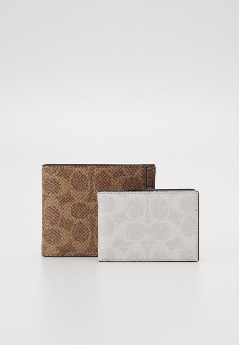Coach COLORBLOCK SIGNATURE UNISEX Wallet charcoal/khaki/chalk/khaki Zalando.co.uk