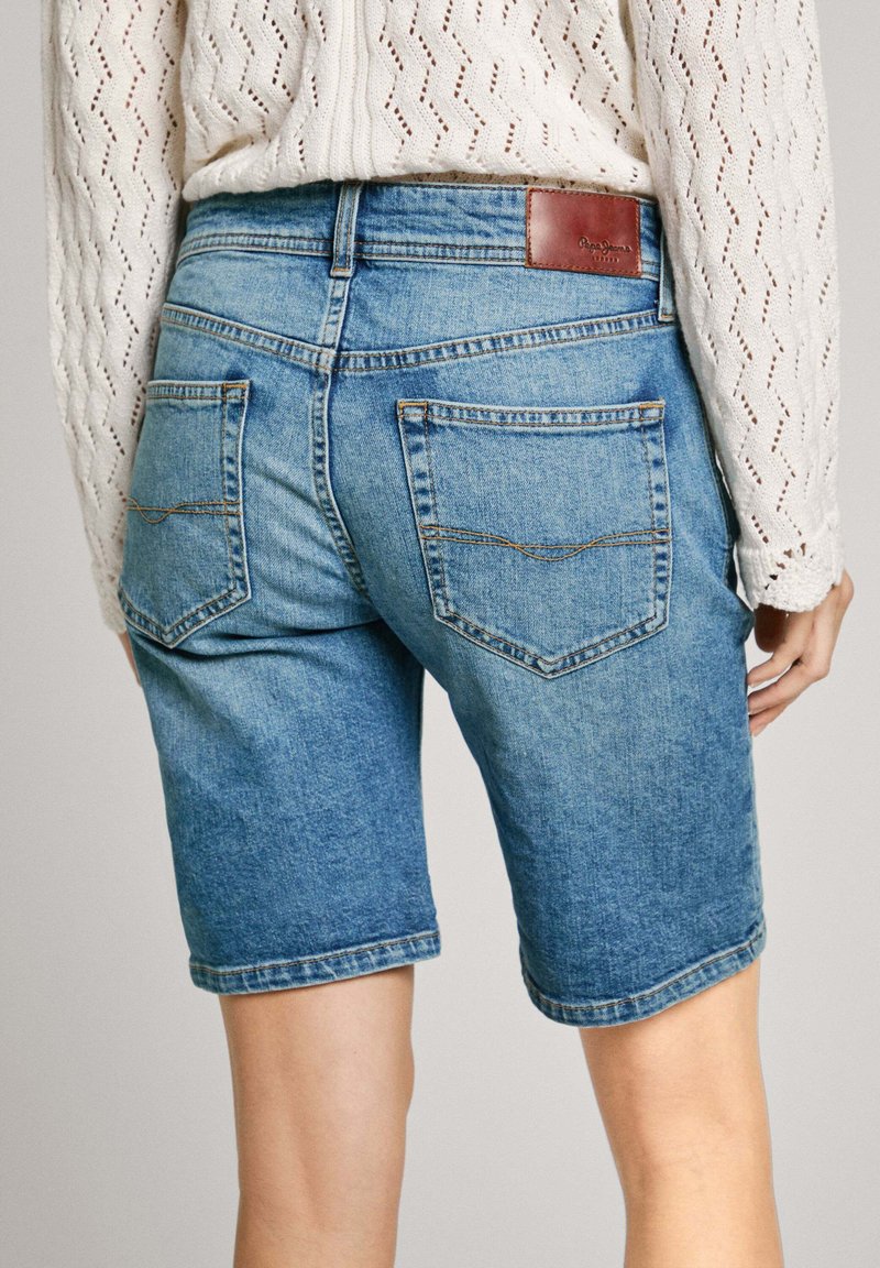 Shorts Vaqueros Pepe Jeans Para Mujer Corte Medio, Azul Medio Algodón  Sostenible
