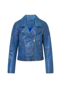 Bolongaro Trevor LUNA BIKER - Giacca di pelle - vallarta blue