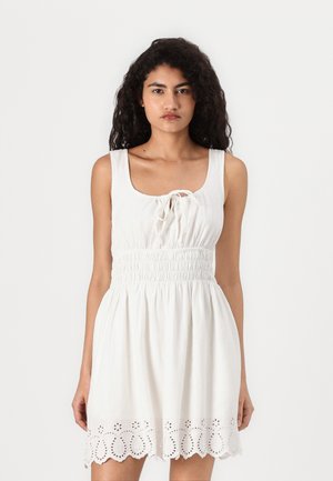 GAP TIE SMOCKED MINI DRESS - Kasdienė suknelė - new off white
