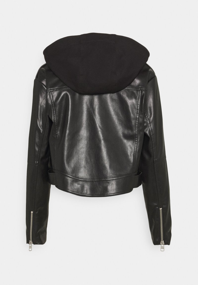calvin klein leather jacket hoodie