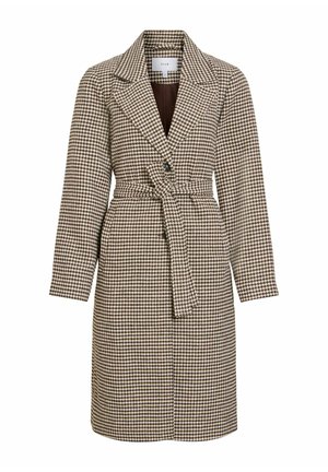 VILA, COAT VIBEAUTY BELTED - Manteau classique - coffee bean