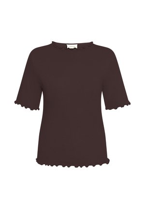 Cartoon, CARTOON MIT KRAGEN HALBARM-SHIRT - T-shirts print - dunkelbraun