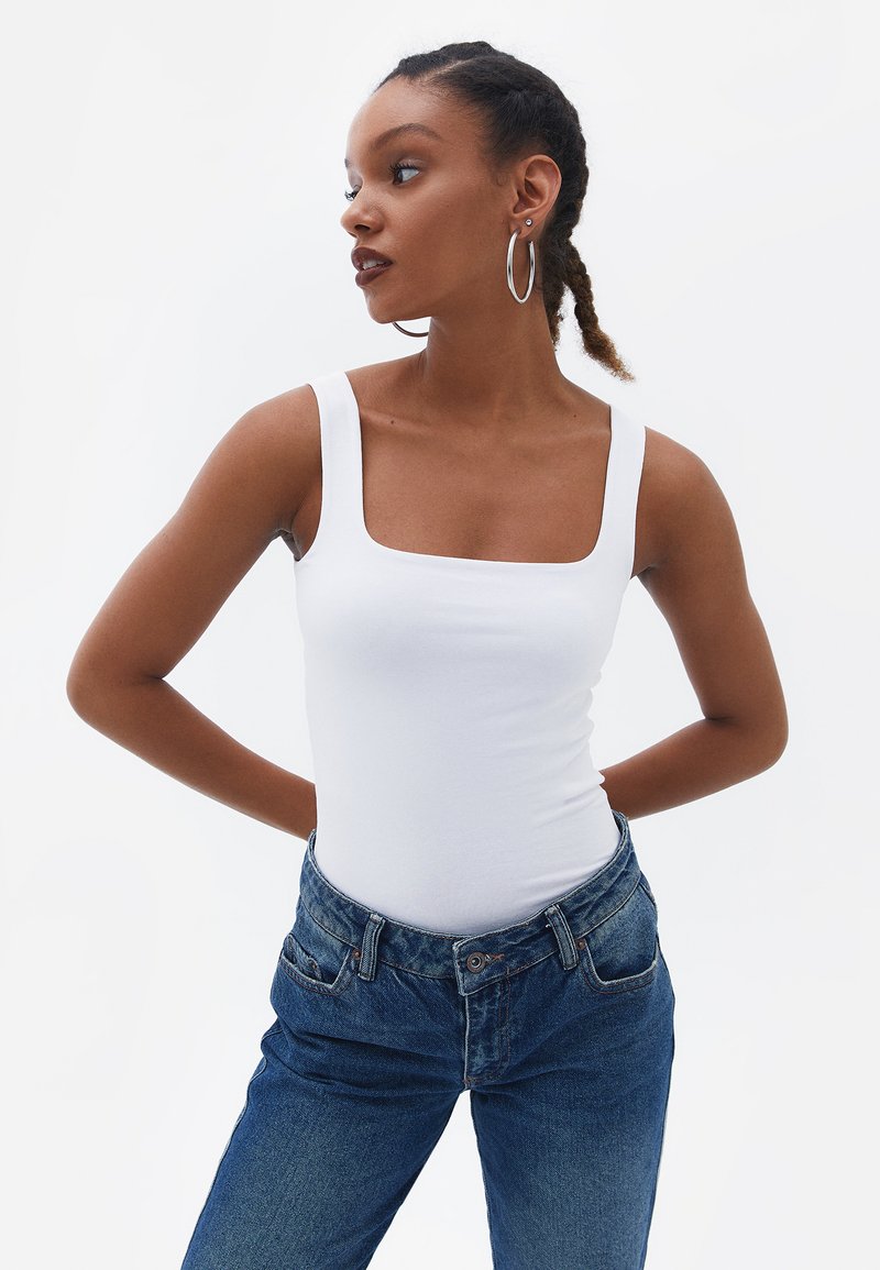 OXXO STRETCH SINGLET - Top - white