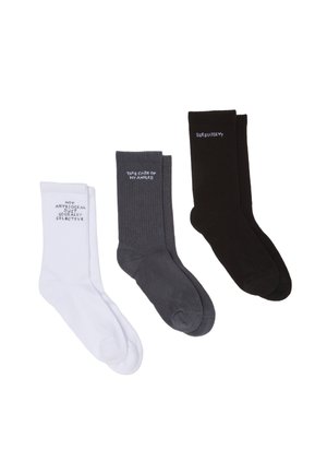 3 PACK - Calze - white black grey