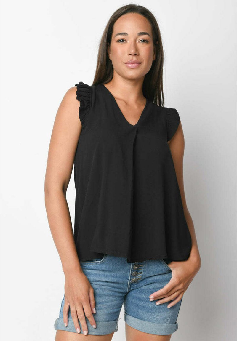 Nuna Lie RUFFLED Blouse nero/black Zalando.de