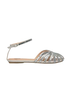 Alma Blue PLANO CON PUNTERA REDONDEADA Y CIERRE HEBILLA - Sandals - plateado
