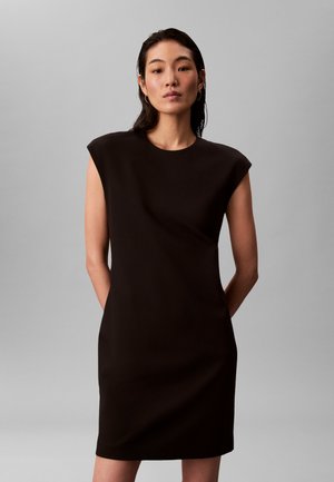 Calvin Klein PONTE BODYCON MINI DRESS - Kotelomekko - black