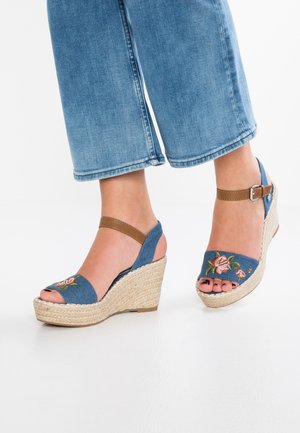 Sandales à plateforme - blue denim