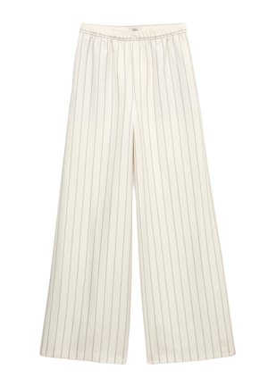 Marks & Spencer PINSTRIPE WIDE LEG  - Bukser - ivory mix