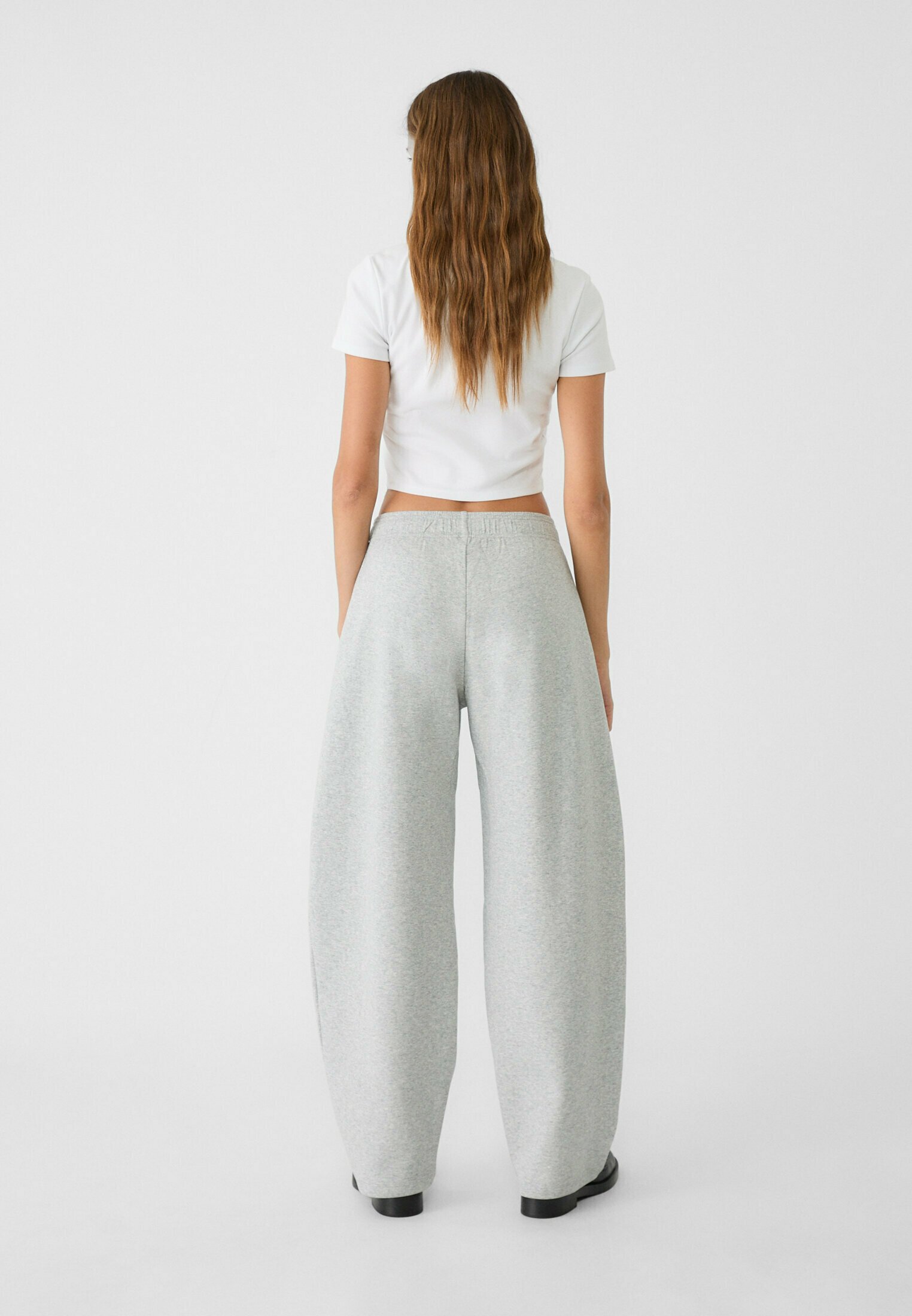 Stradivarius BALLOON JOGGER - Tracksuit bottoms - grey - Zalando