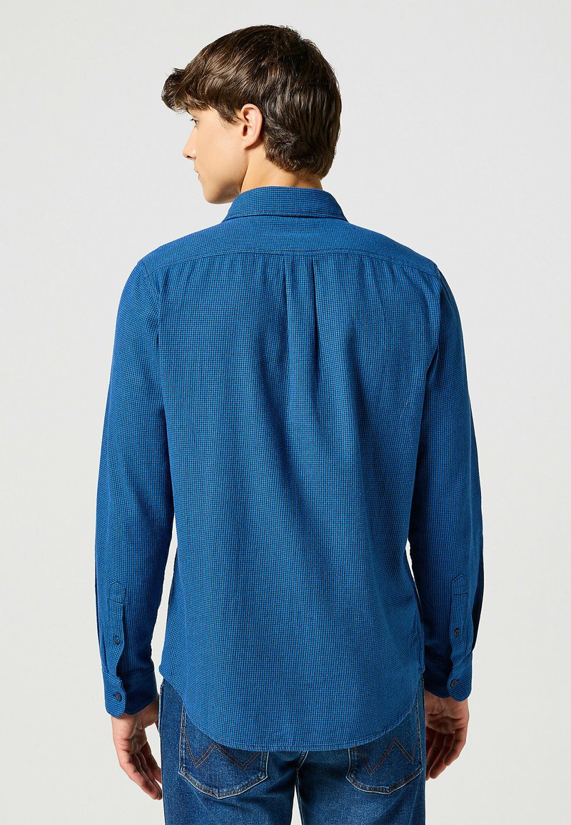 Wrangler SS 1 PKT SHIRT - Camicia - light hemp/blu screziato
