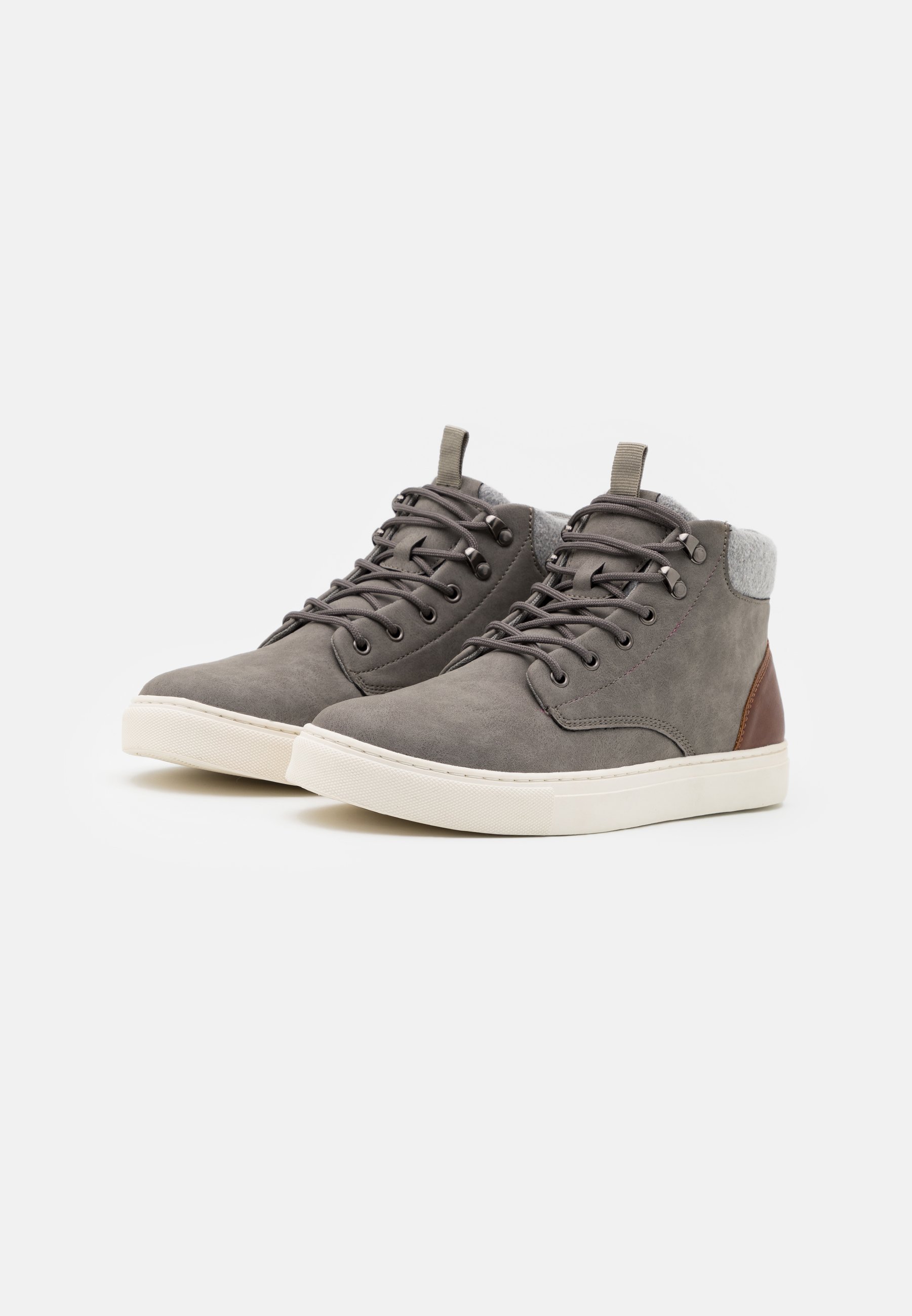 Pier One Sneakers hoog - grey/brown/Grijs - Zalando.nl