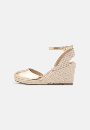 Sandali con zeppa - gold-coloured
