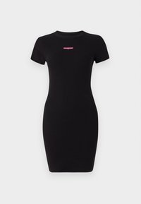 SCRIPT MINI DRESS - Džersejové šaty - black