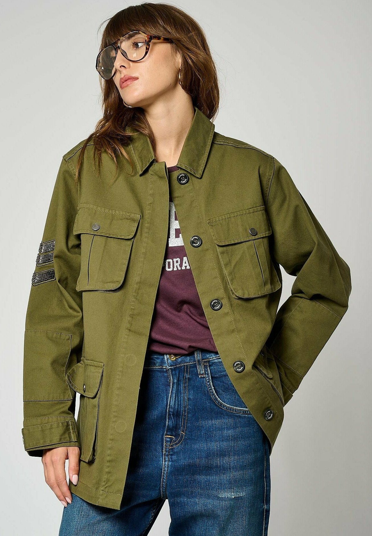 Veste En Jeans Kaporal Pour Femme – Taille 36 (S) – Bleu – Trench – Occasion Très Bon état