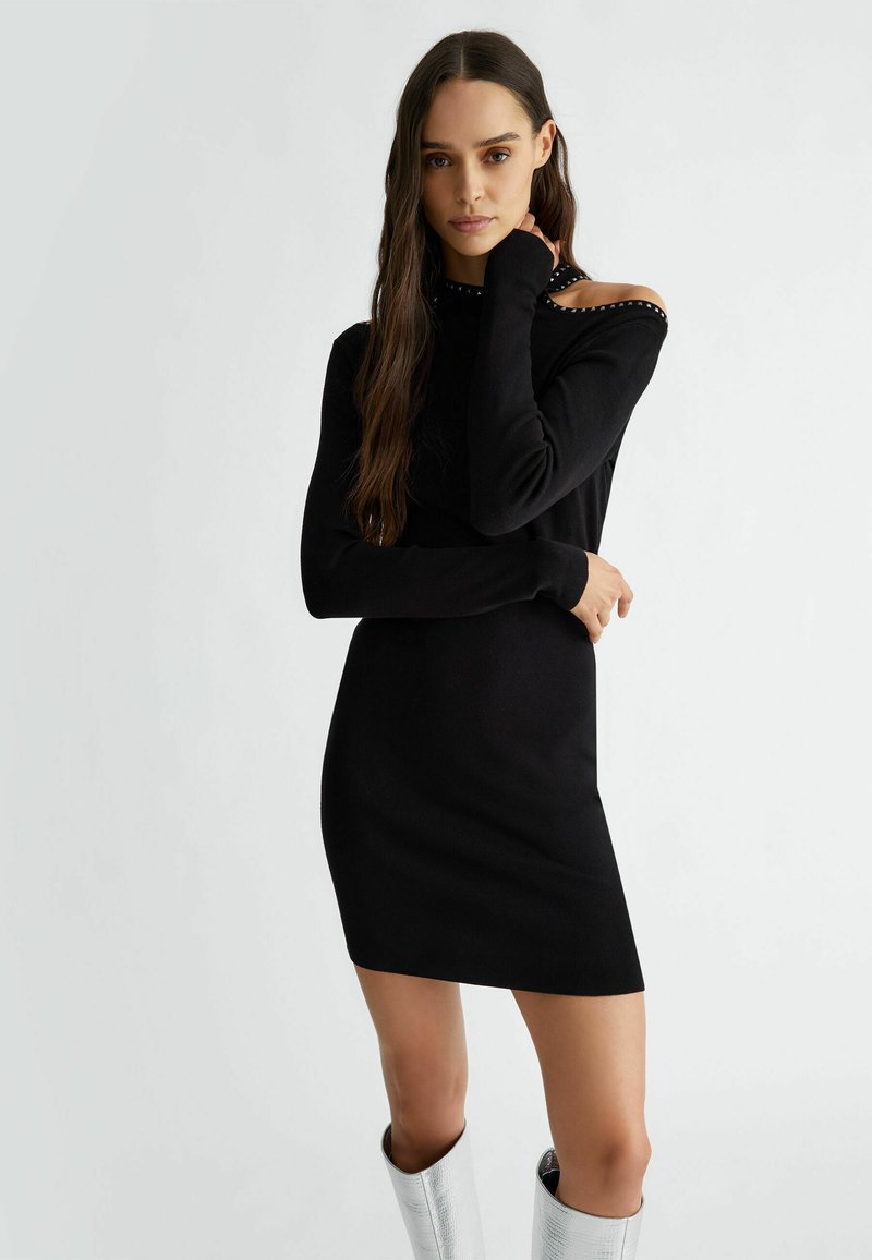 LIU JO WITH STUDS - Egyenes szabású ruha - black