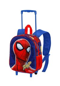 Karactermania CAPTAIN AMERICA FIRST SMALL 3D RUCKSACK WITH WHEELS - Trolley - Spiderman blue-red