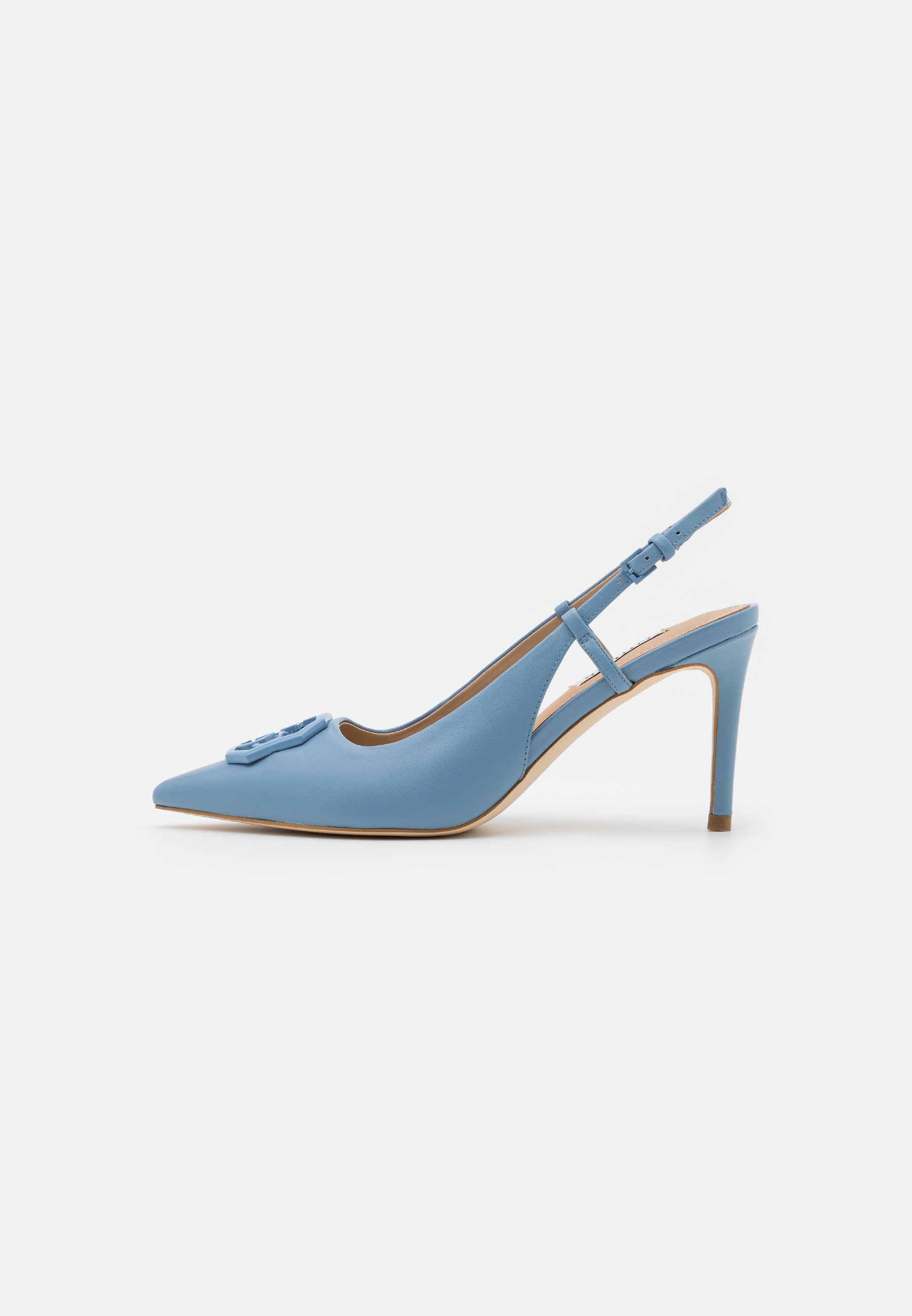 guess blue heels