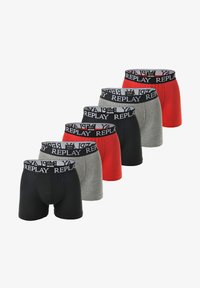 Unausgewählt, schwarz/grau/rot