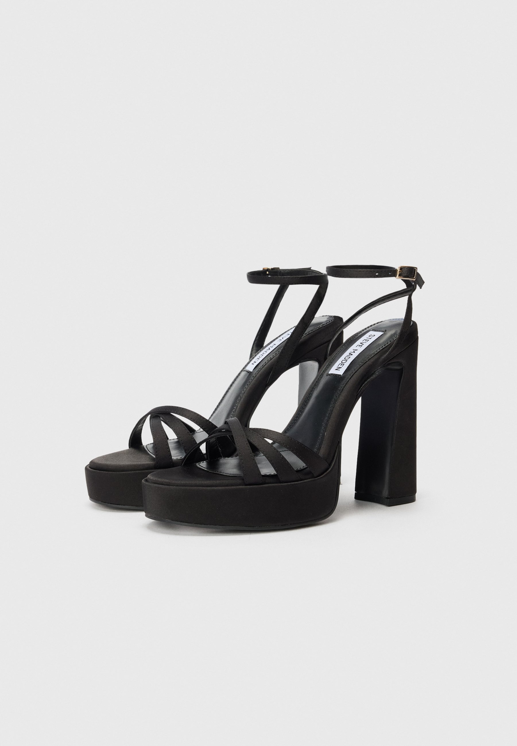 Sandali Con Tacco Cherri Steve Madden – Donna, Pelle Nera, Tacco Medio, Taglia 40 EU