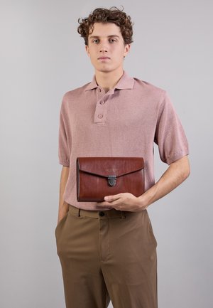 The Bridge, THE BRIDGE POCHETTE IN PELLE UOMO - Portafoglio - marrone