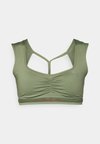 PAMELA REIF OPEN CROP - Brassières de sport à maintien normal - fresh sage