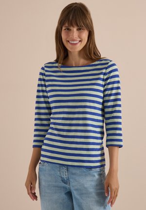 Cecil, BASIC SHIRT MIT BOAT NECK UND STREIFEN - T-shirt à manches longues - raw matcha lime