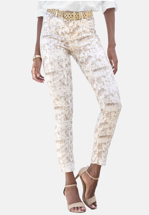 LASCANA - Jeggings - hellbraun bedruckt